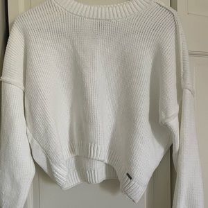 White cropped sweater